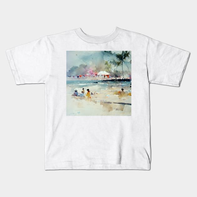 Summer at the seaside VI Kids T-Shirt by RoseAesthetic